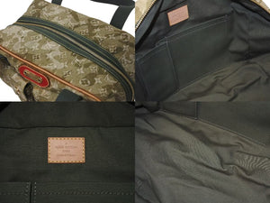 LOUIS VUITTON ルイヴィトン モノグラム ジャスミン 村上隆 ハンドバッグ デニム FL2018 M95772 カーキ 美品 中古 4b000300