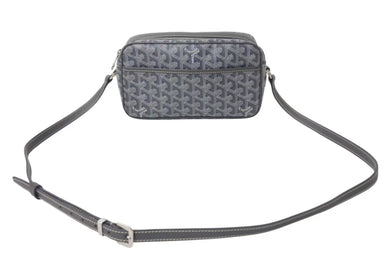 極美品 GOYARD ゴヤール カップヴェールPM ショルダーバッグ グレー PVC レザー シルバー金具 中古 4b000302