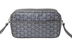 極美品 GOYARD ゴヤール カップヴェールPM ショルダーバッグ グレー PVC レザー シルバー金具 中古 4b000302