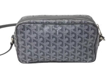 Load image into Gallery viewer, 極美品 GOYARD ゴヤール カップヴェールPM ショルダーバッグ グレー PVC レザー シルバー金具 中古 4b000302
