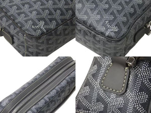 極美品 GOYARD ゴヤール カップヴェールPM ショルダーバッグ グレー PVC レザー シルバー金具 中古 4b000302