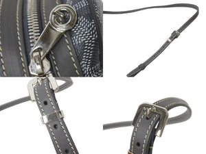 極美品 GOYARD ゴヤール カップヴェールPM ショルダーバッグ グレー PVC レザー シルバー金具 中古 4b000302