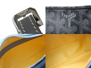 極美品 GOYARD ゴヤール カップヴェールPM ショルダーバッグ グレー PVC レザー シルバー金具 中古 4b000302
