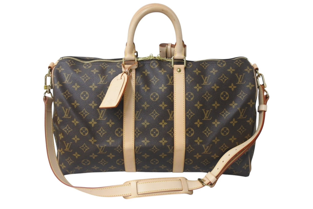 新品同様 LOUIS VUITTON ルイヴィトン キーポル バンドリエール45 ボストンバッグ M41418 モノグラムキャンバス 中古 4b000304