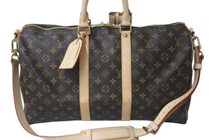 新品同様 LOUIS VUITTON ルイヴィトン キーポル バンドリエール45 ボストンバッグ M41418 モノグラムキャンバス 中古 4b000304