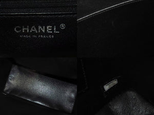 新品同様 CHANEL シャネル 復刻トートバッグ ハンドバッグ 9番台 キャビアスキン ブラック ココマーク ロゴ 鞄 シルバー金具 中古 4b000305