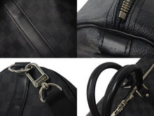 Load image into Gallery viewer, 極美品 LOUISVUITTON ルイヴィトン キーポルバンドリエール55 ボストンバッグ N41413 ダミエグラフィット キャンバス ブラック 中古 4b000307