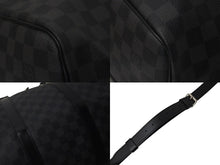 Load image into Gallery viewer, 極美品 LOUISVUITTON ルイヴィトン キーポルバンドリエール55 ボストンバッグ N41413 ダミエグラフィット キャンバス ブラック 中古 4b000307
