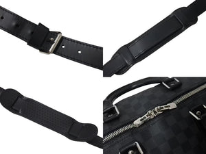 極美品 LOUISVUITTON ルイヴィトン キーポルバンドリエール55 ボストンバッグ N41413 ダミエグラフィット キャンバス ブラック 中古 4b000307