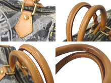 Load image into Gallery viewer, LOUIS VUITTON ルイヴィトン スピーディ30 ボストンバッグ パッチワーク M95381 モノグラムデニム ブラック 美品 中古 4b000308