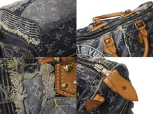 Load image into Gallery viewer, LOUIS VUITTON ルイヴィトン スピーディ30 ボストンバッグ パッチワーク M95381 モノグラムデニム ブラック 美品 中古 4b000308