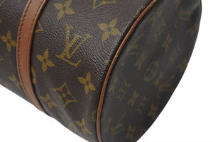 LOUIS VUITTON ルイヴィトン モノグラム パピヨン30 ハンドバッグ M51385 筒型 ロゴ 鞄 ゴールド金具 ブラウン 美品 中古 4b000310