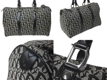 Load image into Gallery viewer, Christian Dior クリスチャンディオール トロッター 35cm ボストンバッグ BO A 0043 ブラック シルバー金具 美品 中古 4b000311