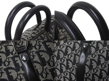 Load image into Gallery viewer, Christian Dior クリスチャンディオール トロッター 35cm ボストンバッグ BO A 0043 ブラック シルバー金具 美品 中古 4b000311