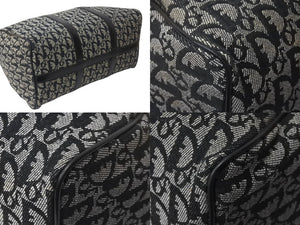 Christian Dior クリスチャンディオール トロッター 35cm ボストンバッグ BO A 0043 ブラック シルバー金具 美品 中古 4b000311