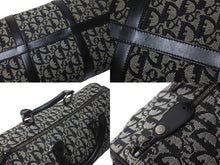 Load image into Gallery viewer, Christian Dior クリスチャンディオール トロッター 35cm ボストンバッグ BO A 0043 ブラック シルバー金具 美品 中古 4b000311