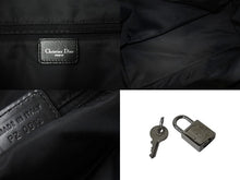 Load image into Gallery viewer, Christian Dior クリスチャンディオール トロッター 35cm ボストンバッグ BO A 0043 ブラック シルバー金具 美品 中古 4b000311
