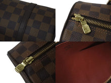 Load image into Gallery viewer, LOUIS VUITTON ルイヴィトン ダミエ エベヌ パピヨンPM ハンドバッグ N51304 筒型 ドラム型 ブラウン ゴールド金具 美品 中古 4b000312