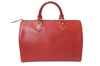 LOUIS VUITTON ルイヴィトン スピーディ30 ハンドバッグ M43007 エピ レザー レッド ゴールド金具 美品 中古 4b000315