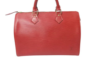 LOUIS VUITTON ルイヴィトン スピーディ30 ハンドバッグ M43007 エピ レザー レッド ゴールド金具 美品 中古 4b000315