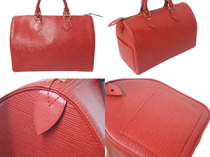 LOUIS VUITTON ルイヴィトン スピーディ30 ハンドバッグ M43007 エピ レザー レッド ゴールド金具 美品 中古 4b000315