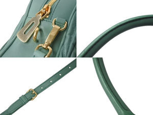 極美品 MIUMIU ミュウミュウ アルカディ マトラッセ 2WAYバッグ ハンドバッグ ショルダーバッグ 5BB124 ナッパレザー グリーン 中古 4b000318