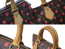 Load image into Gallery viewer, 極美品 LOUIS VUITTON ルイヴィトン モノグラムチェリー スピーディ25 ハンドバッグ M95009 村上隆 ブラウン 中古 4b000319