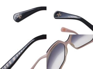 CHROME HEARTS クロムハーツ QUEENIE グラデーション アイウェア サングラス ブラック ピンク シルバー金具 美品 中古 4b000333