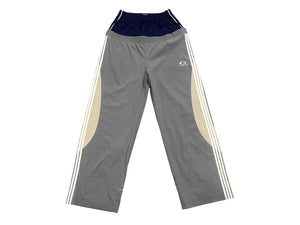 BALENCIAGA バレンシアガ 24AW レイヤード カットアップ トラックロングパンツ サイズM グレー ネイビー 808909 美品 中古 4b000335