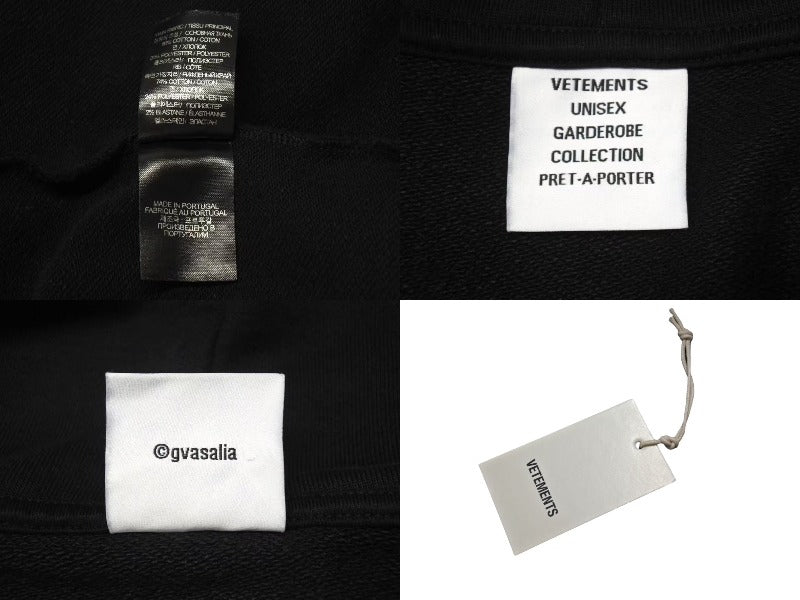 ✨【美品】VETEMENTS ブラック フーディ 新品タグ付き 極美品 VETEMENTS ヴェトモン 25SS VETEMENTS.COM FITTED ジップ