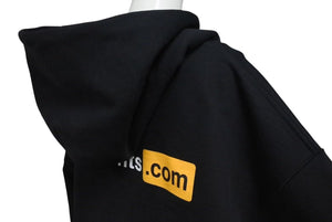 極美品 VETEMENTS ヴェトモン 25SS VETEMENTS.COM FITTED ジップアップ フーディ― ブラック コットン パーカー ロゴ ua66hd830b サイズXL 中古 4b000336