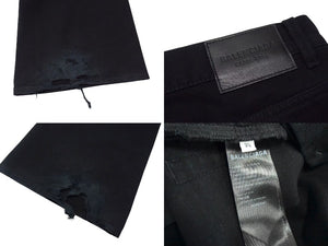 BALENCIAGA バレンシアガ 24SS GARDEROBE BOOT CUT ワードローブ ブーツカット デニムパンツ 773760 ブラック サイズ34 美品 中古 4b000338