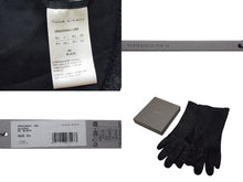 Load image into Gallery viewer, 新品同様 Rick Owens リックオウエンス 24FW ポータービル ランウェイ レザー グローブ 手袋 ブラック ラムスキン シルク 9 1/2 RR02D6451 中古 4b000340