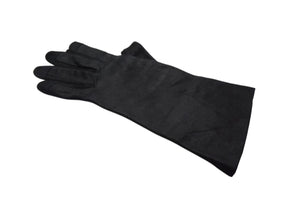 新品同様 Rick Owens リックオウエンス 24FW ポータービル ランウェイ レザー グローブ 手袋 ブラック ラムスキン シルク 9 1/2 RR02D6451 中古 4b000340