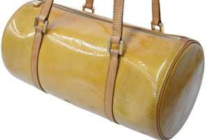 LOUIS VUITTON ルイヴィトン ベッドフォード ハンドバッグ M91006 モノグラムヴェルニ 筒型 ゴールド金具 イエロー 良品 中古 4c003531