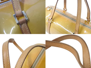 LOUIS VUITTON ルイヴィトン ベッドフォード ハンドバッグ M91006 モノグラムヴェルニ 筒型 ゴールド金具 イエロー 良品 中古 4c003531