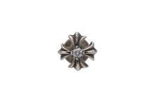 画像をギャラリービューアに読み込む, 極美品 CHROME HEARTS クロムハーツ パヴェダイヤ クロス ピアス シルバー925 14k アクセサリー 0.7g 中古 4b000362