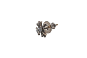 極美品 CHROME HEARTS クロムハーツ パヴェダイヤ クロス ピアス シルバー925 14k アクセサリー 0.7g 中古 4b000362