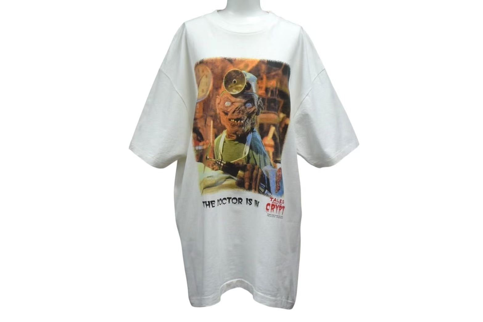 VINTAGE ヴィンテージ TALES FROM THE CRYPT ハリウッド ナイトメア プリント 半袖Tシャツ ホワイト サイズXL ムービー ホラーT 良品 中古 4b000365 VINTAGE ヴィンテージ TALES FROM THE CRYPT ハリウッド