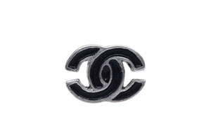 CHANEL シャネル ココマーク ピアス 重量約1.7g 00T刻印 ヴィンテージ シルバー ブラック メタル 両耳用 美品 中古 4b000381