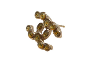 極美品 CHANEL シャネル ココマーク ピアス 重量約3.8g A14P刻印 メタル レジン ゴールド クリアイエロー 両耳用 中古 4b000383