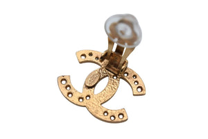 極美品 CHANEL シャネル ココマーク イヤリング 重量約3.9g 03P刻印 スターモチーフ くり抜き メタル ゴールド 両耳用 中古 4b000386