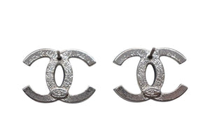CHANEL シャネル ココマーク ミラーピアス 重量約4.5g 03C シルバー クリア メタル レジン ヴィンテージ 鏡 両耳用 美品 中古 4b000393