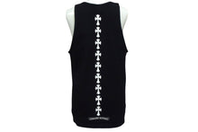 Load image into Gallery viewer, CHROME HEARTS クロムハーツ トリプルCHクロスプリント クルーネック タンクトップ ノースリーブカットソー ブラック サイズS 美品 中古 4b000406
