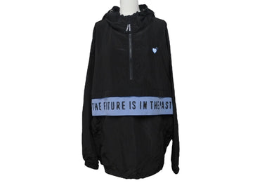 新品同様 HUMAN MADE ヒューマンメイド ANORAK PARKA アノラックパーカー HM29JK029 ブラック ブルー ホワイト サイズL 中古 4b000415