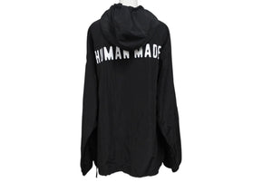 新品同様 HUMAN MADE ヒューマンメイド ANORAK PARKA アノラックパーカー HM29JK029 ブラック ブルー ホワイト サイズL 中古 4b000415