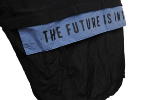 新品同様 HUMAN MADE ヒューマンメイド ANORAK PARKA アノラックパーカー HM29JK029 ブラック ブルー ホワイト サイズL 中古 4b000415
