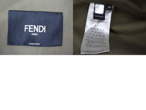 FENDI フェンディ コート モッズコート ジャケット ヴィンテージ CA03928892 コットン カーキイタリア製 サイズ50 美品 中古 4b000416 