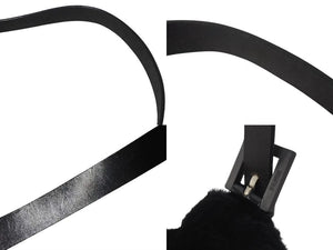 極美品 FENDI フェンディ マンマバケット ワンショルダーバッグ 26424 ファー レザー ブラック金具 中古 4b000421