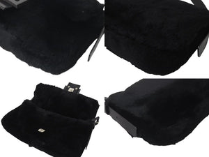 極美品 FENDI フェンディ マンマバケット ワンショルダーバッグ 26424 ファー レザー ブラック金具 中古 4b000421